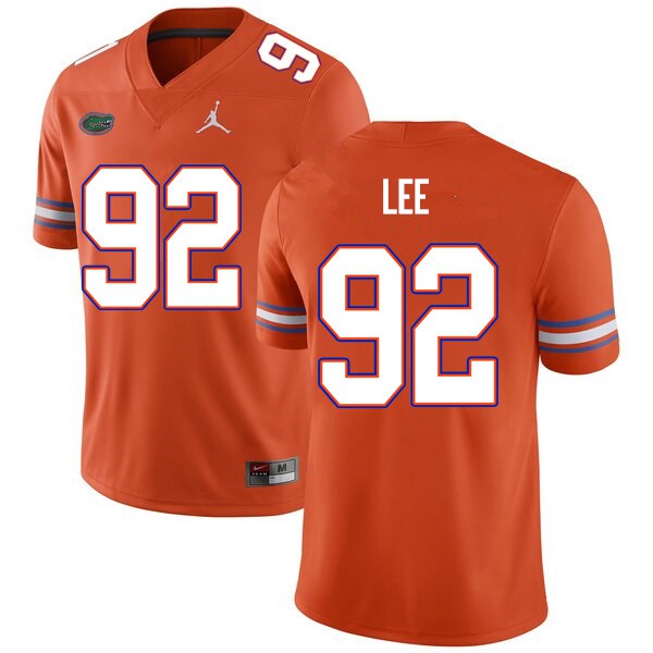 Men #92 Jalen Lee Florida Gators College Football Jerseys Orange